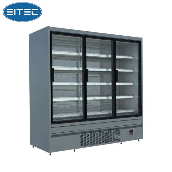 Охладитель витринного шкафа Multideck открытый для дисплея с воздушным охлаждением супермаркета для напитков/фруктов/молока